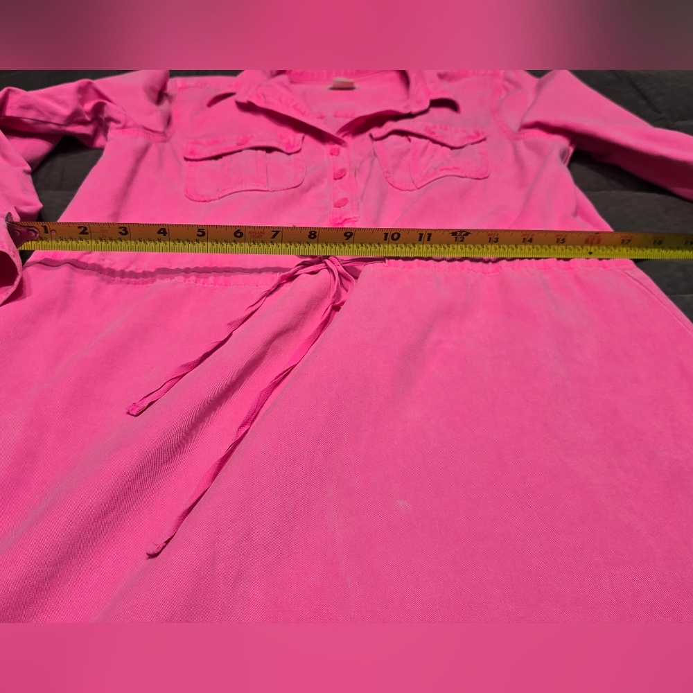 J. Crew Drawstring Shirt Dress Long Sleeves W/Roll Tabs Women's Size 4 - Picture 7 of 12